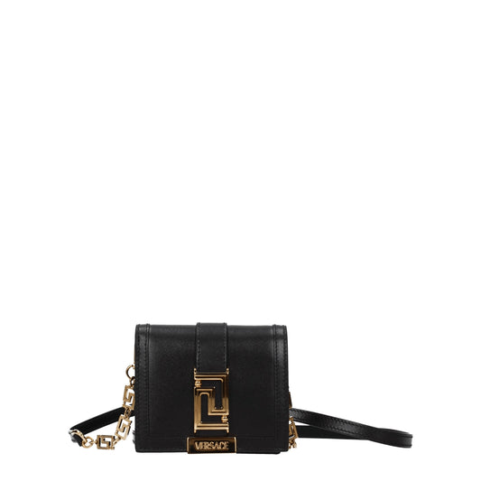 Versace Wallets Women Leather Black