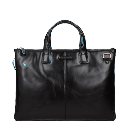 Piquadro Work Bags Men Leather Black