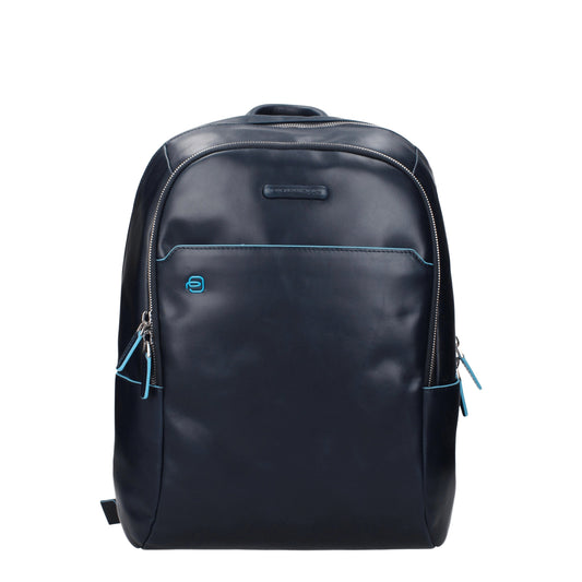 Piquadro Backpacks and Bumbags Men Leather Blue/Midnight Blue