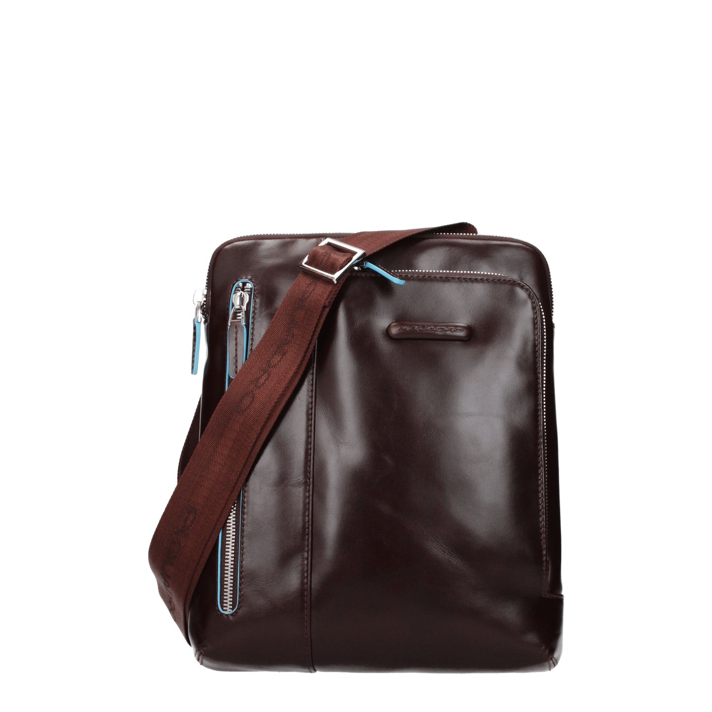 Piquadro Crossbody Bags Men Leather Red/Mahogany