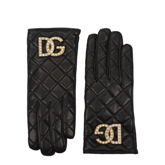 Dolce&Gabbana Gloves Women Leather Black