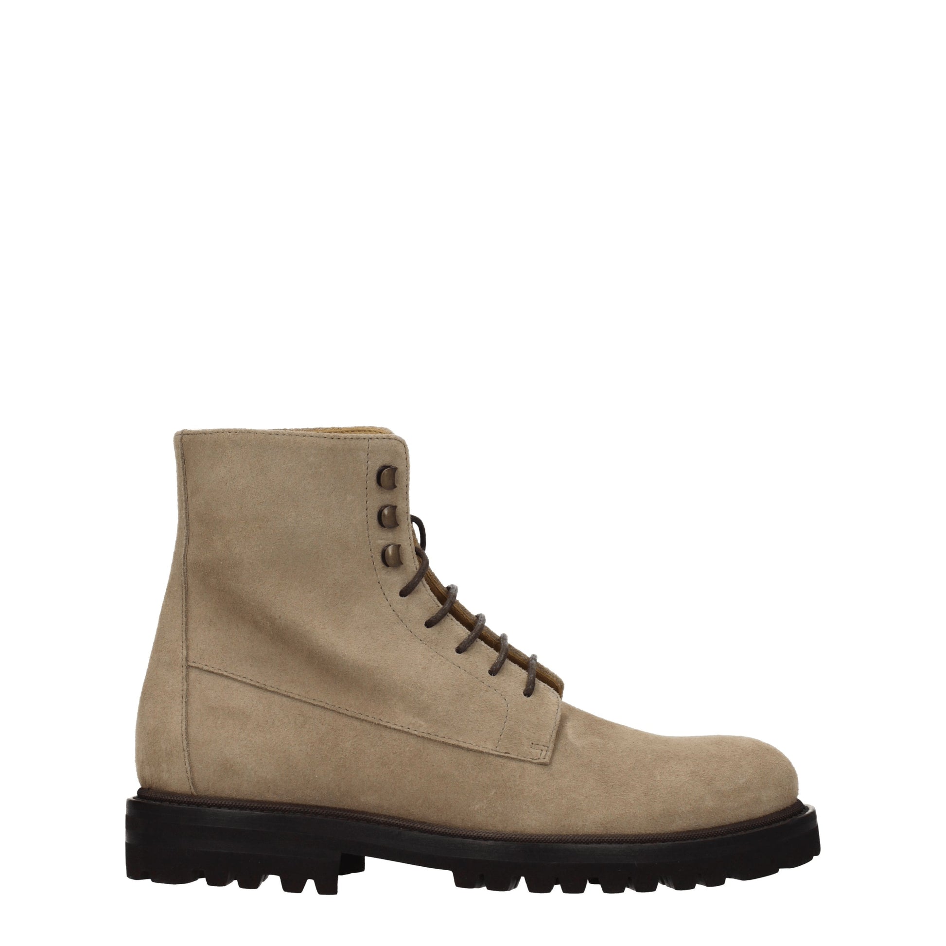 Brunello Cucinelli Men's Ankle Boots Suede Sand