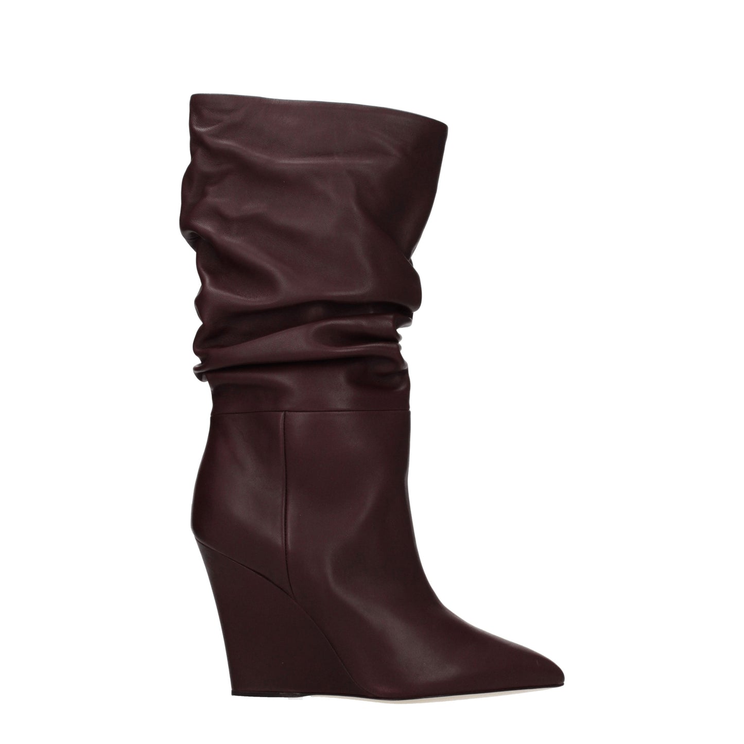 Paris Texas Women's Boots in Leather Red/Marsala