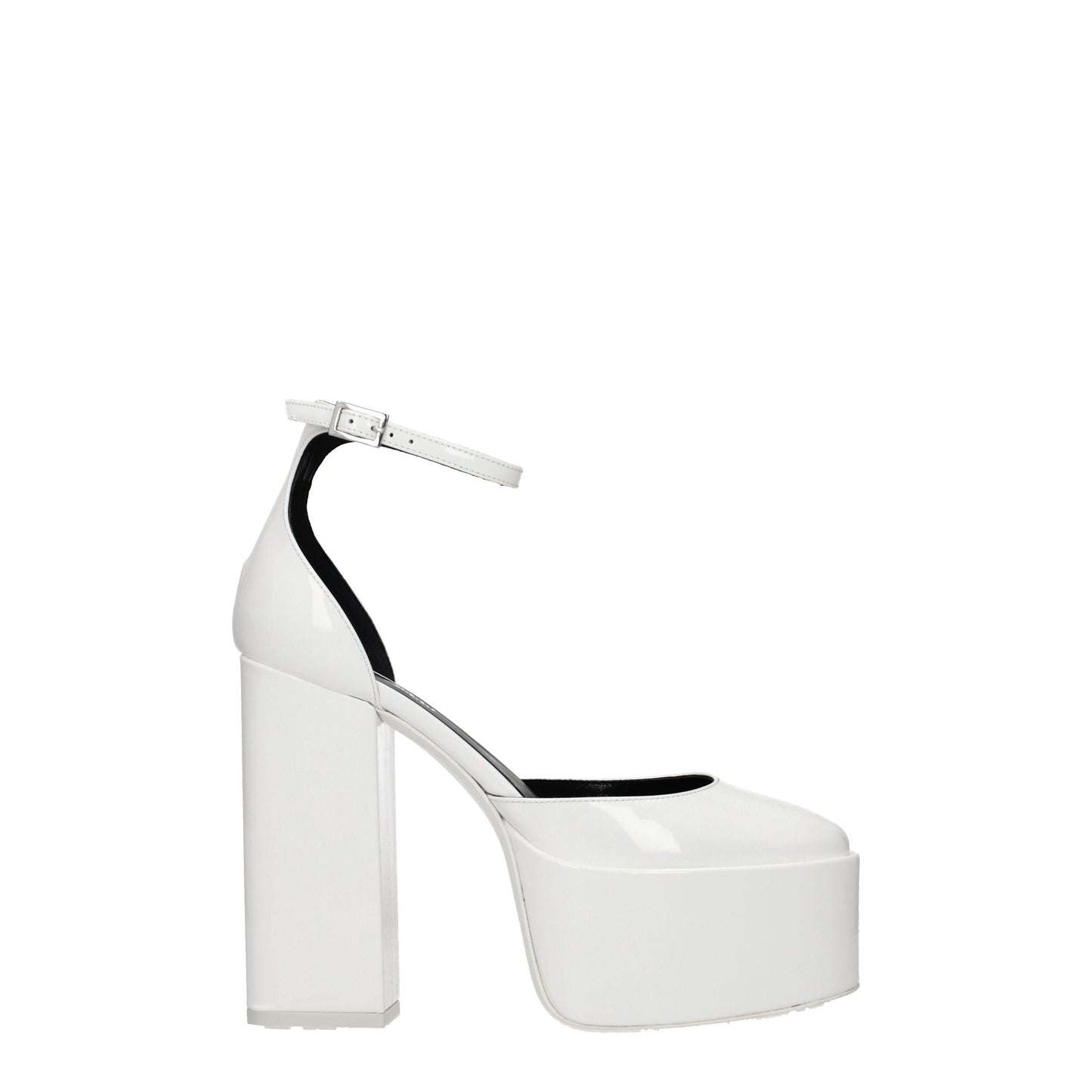 Paris Texas Women's Sandals in Patent Leather White