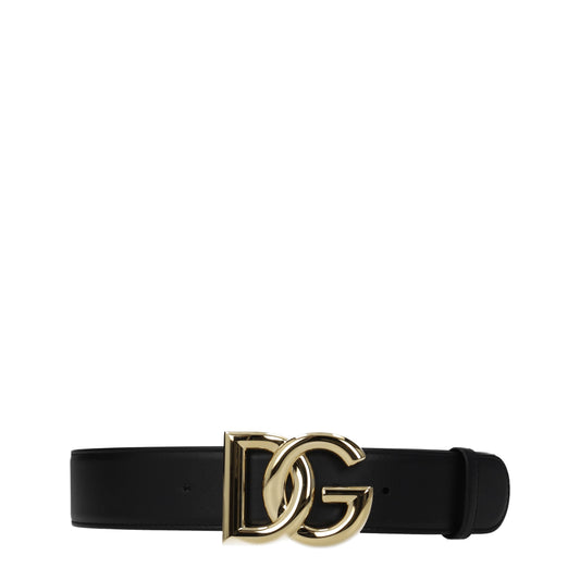 Dolce&Gabbana Belts Women Leather Black/Gold