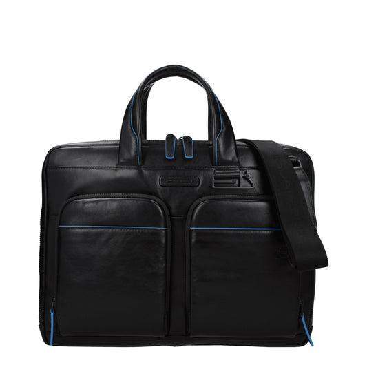 Piquadro Work Bags Men Leather Black