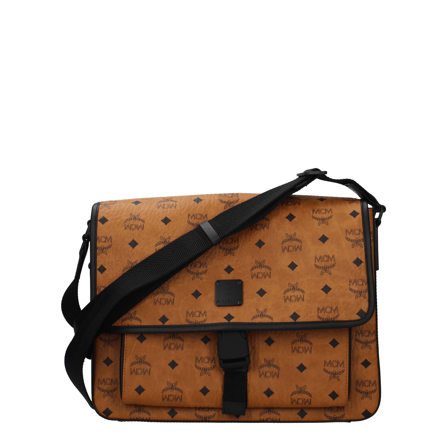 MCM Crossbody Bags Men Leather Beige/Cognac