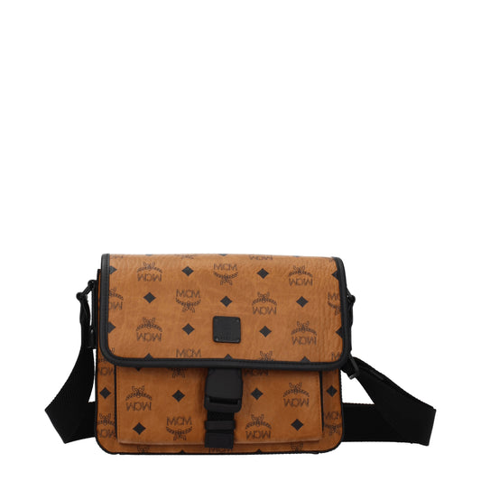 MCM Crossbody Bags Men Leather Brown/Cognac