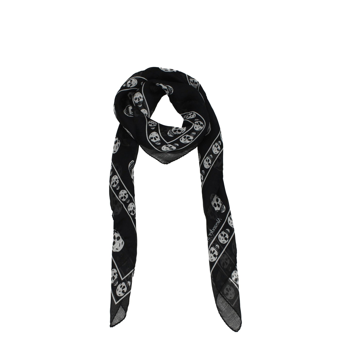 Alexander McQueen Foulards Men Silk Black