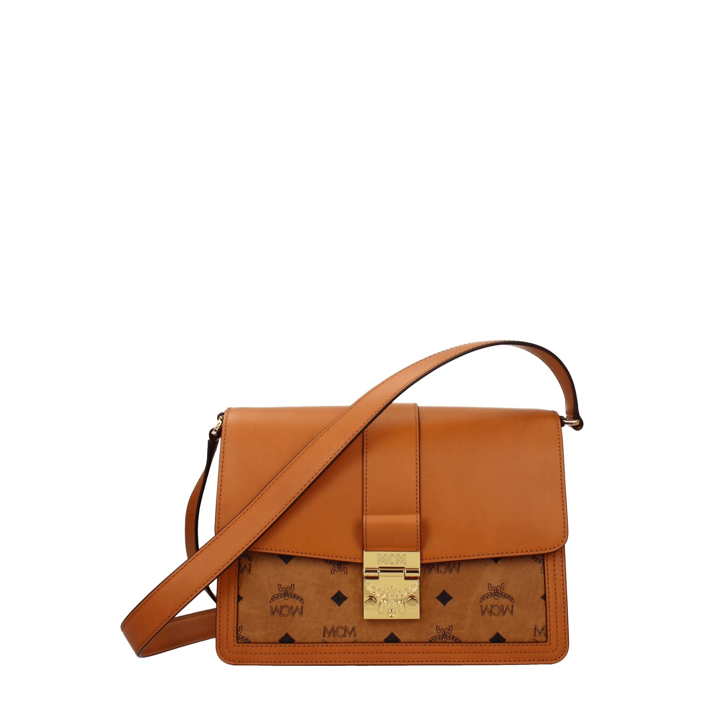 MCM Crossbody Bags Women Leather Brown