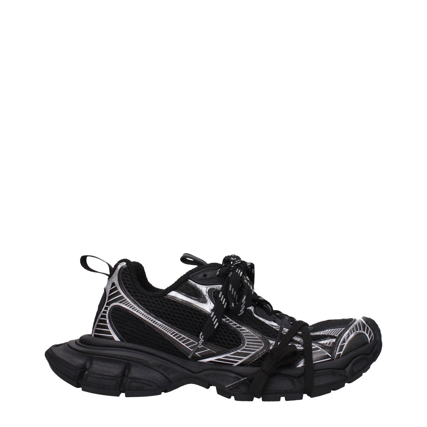 Balenciaga Men's Sneakers in Fabric  Black/White