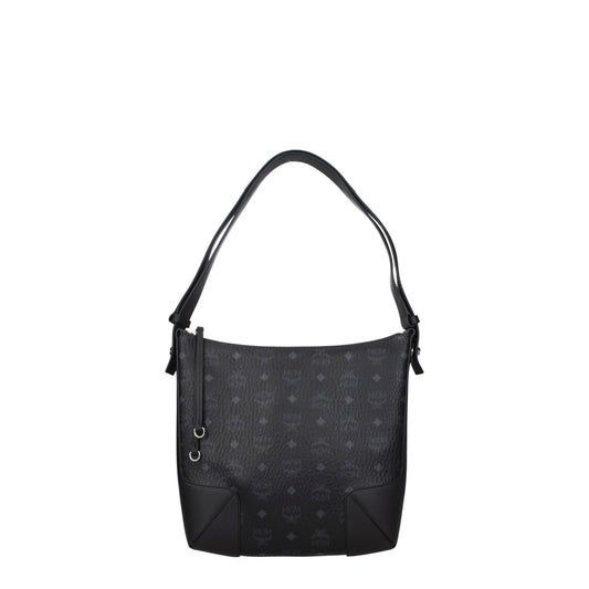 MCM Shoulder Bags Women Leather Black