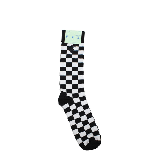 Off-White Socks Men Cotton White/Black