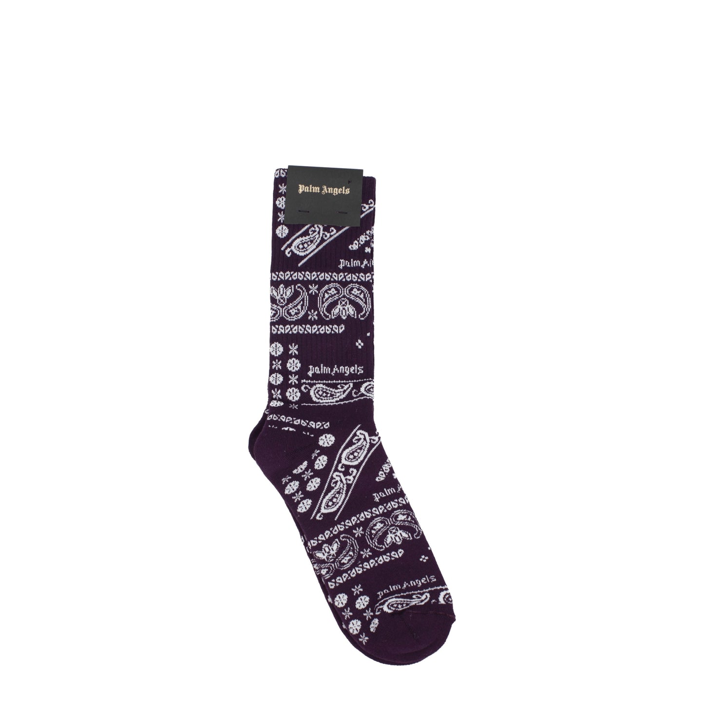 Palm Angels Socks Men Cotton Violet/Purple