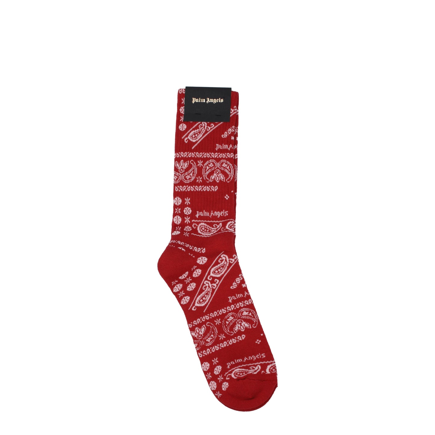 Palm Angels Socks Men Cotton Red