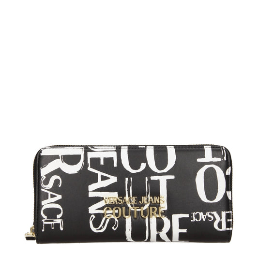 Versace Jeans Wallets Women Polyurethane Black/White