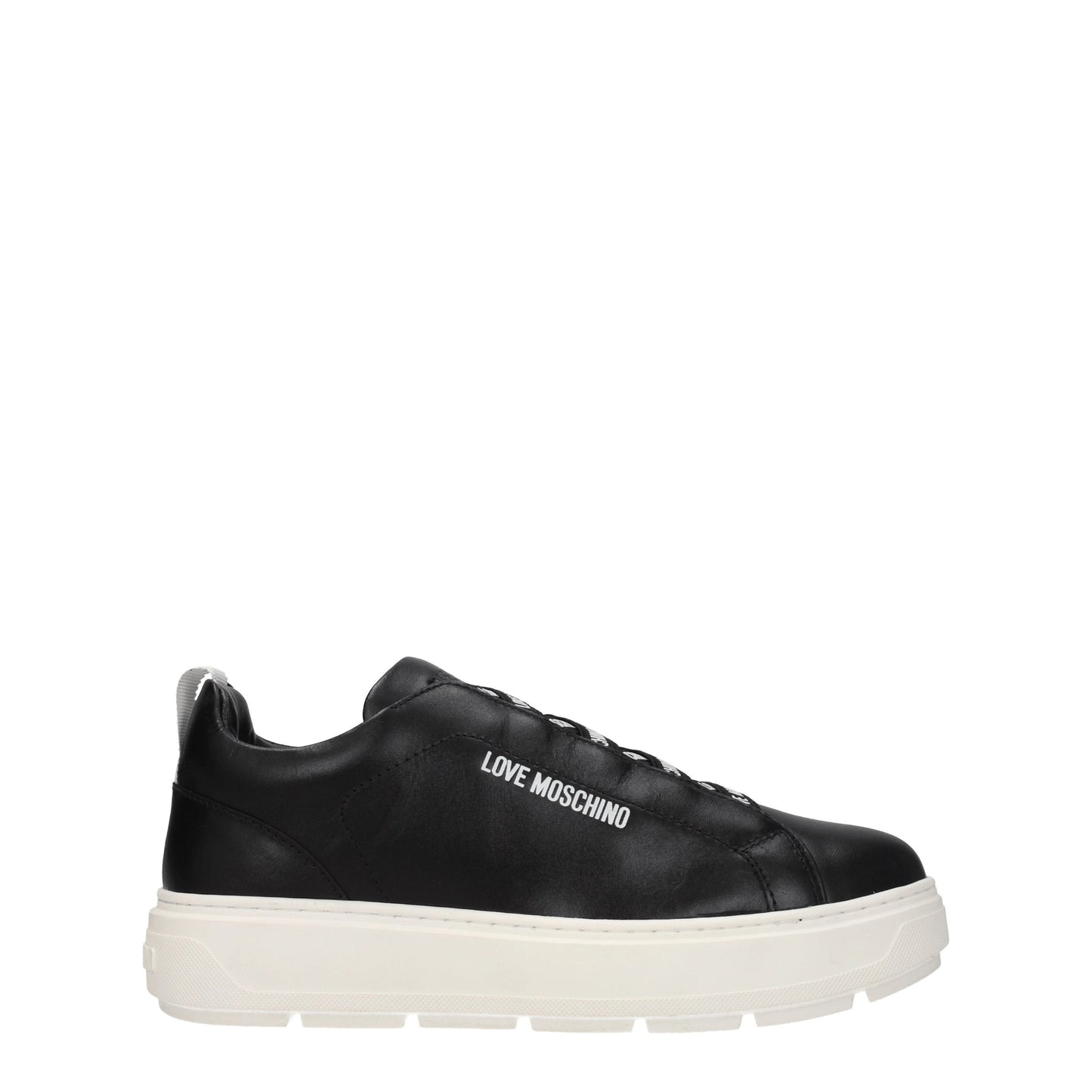 Love Moschino Women's Sneakers in Leather Black