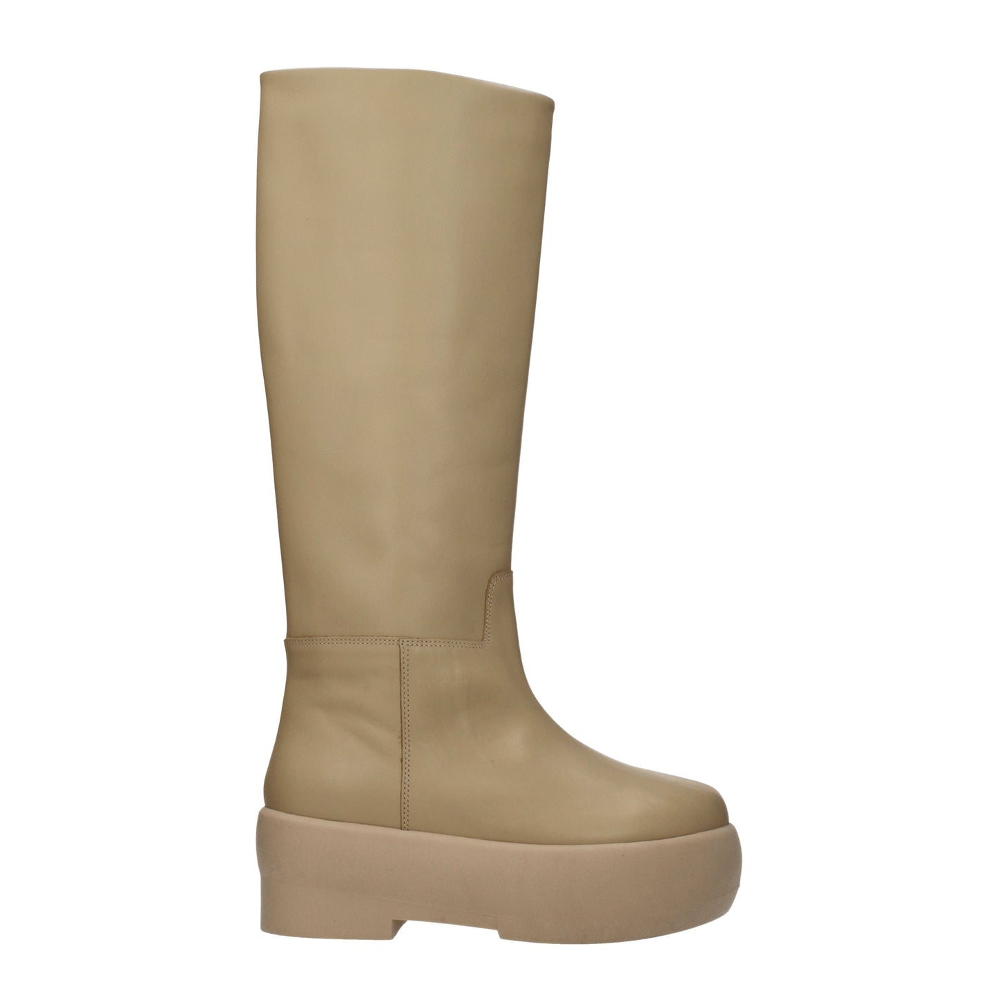 Gia Borghini Women's Boots in Leather Beige/Oat Milk