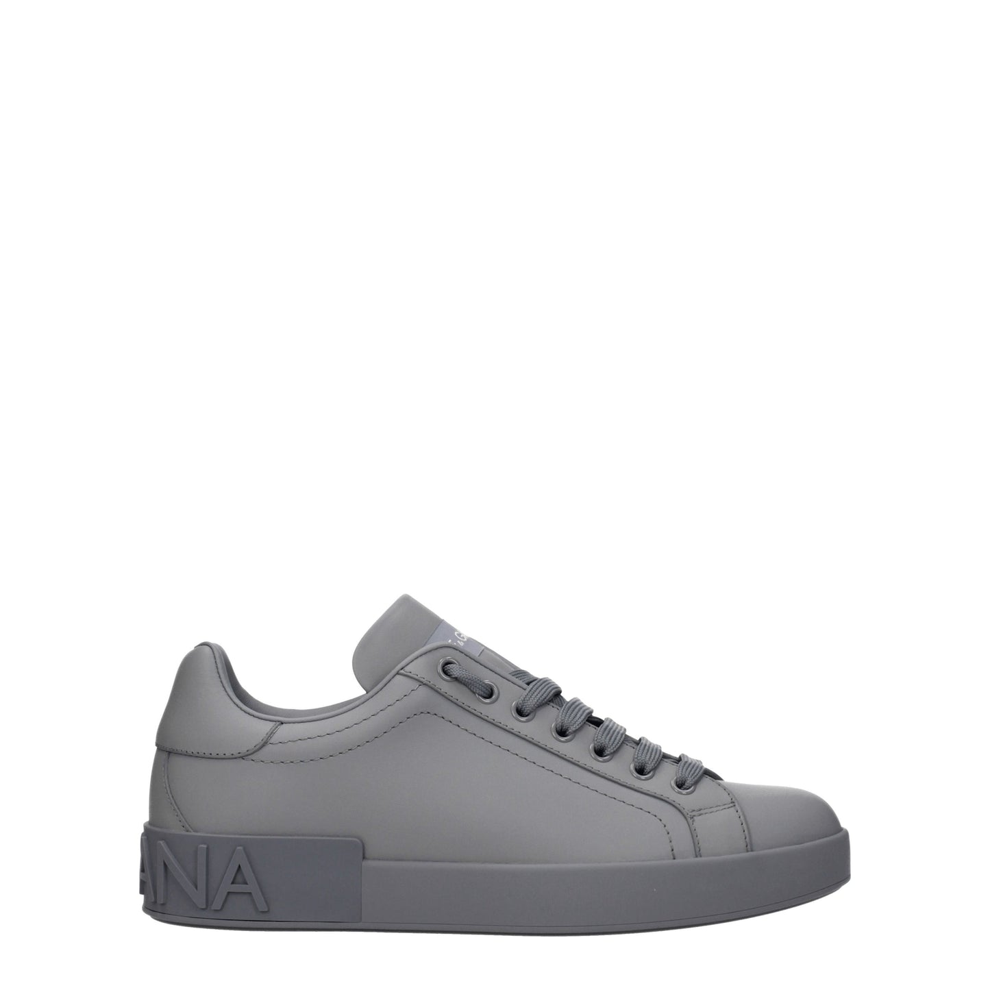 Dolce&Gabbana Men's Sneakers in Leather Gray/Anthracite