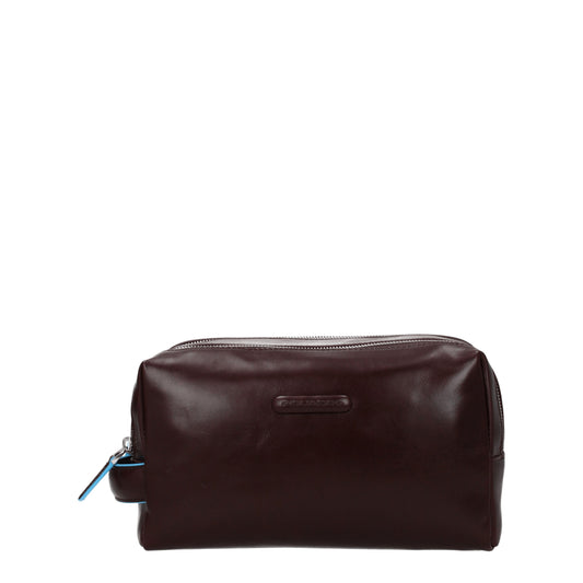 Piquadro Beauty Case Men Leather Brown/Dark Brown