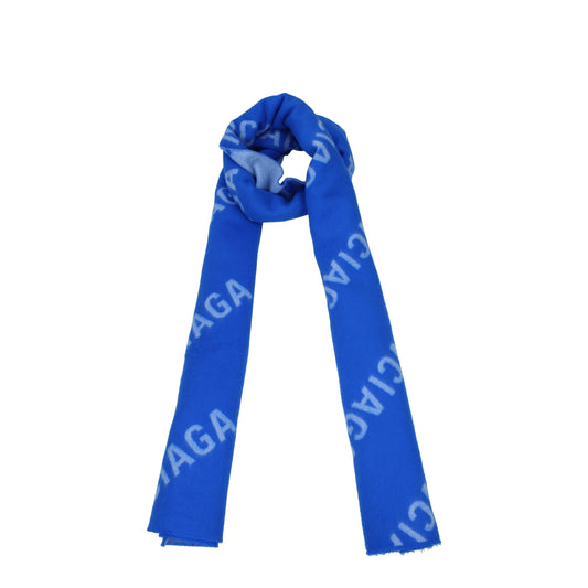 Balenciaga Scarves Women Wool Blue/White