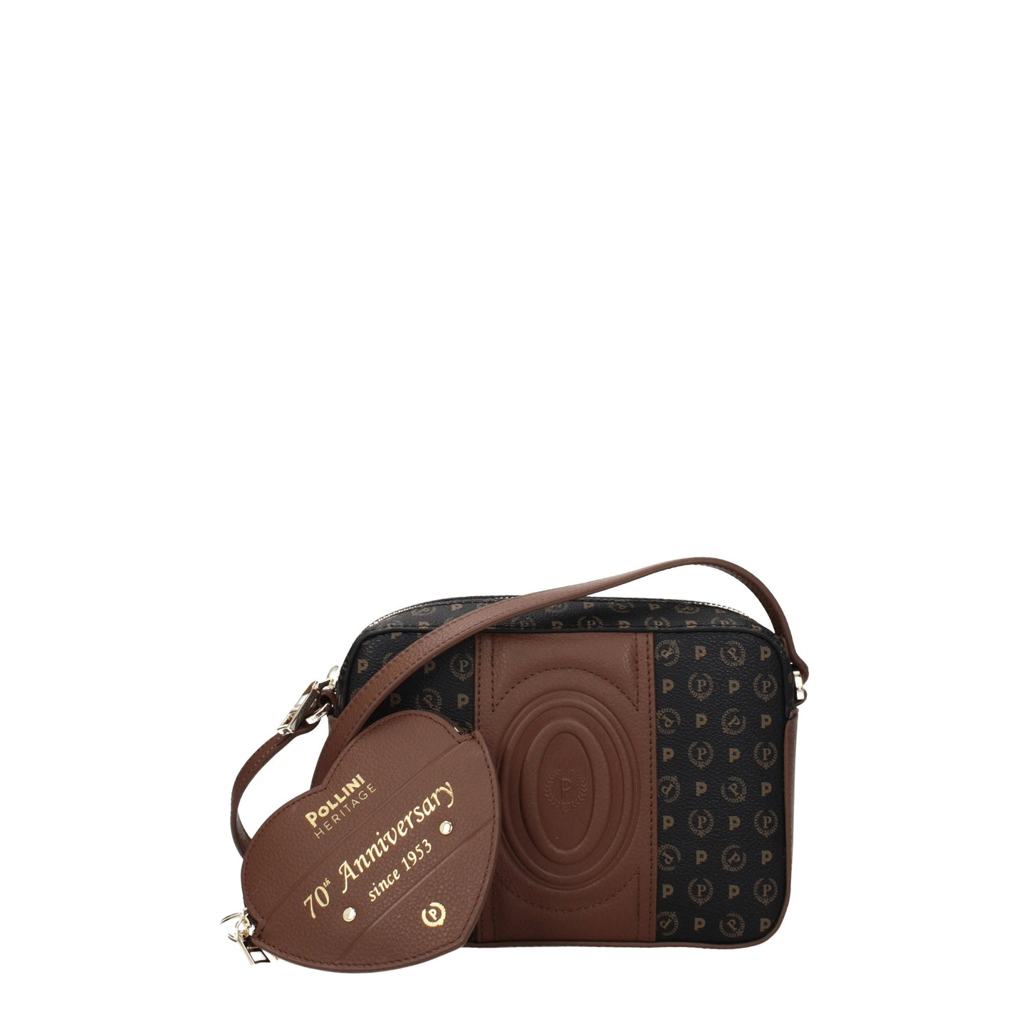 Pollini Crossbody Bags Women PVC Black/Brown