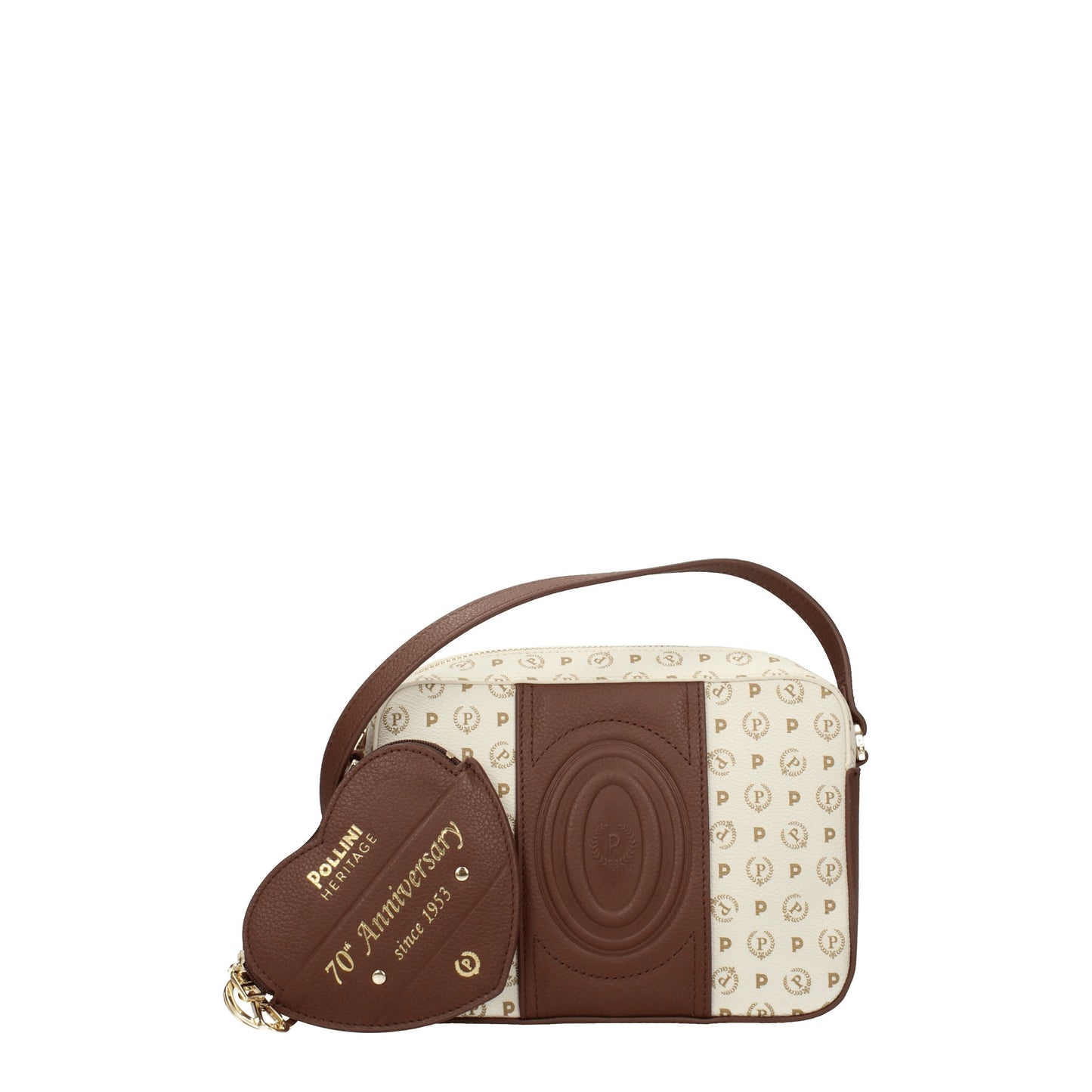 Pollini Crossbody Bags Women PVC Beige/Brown