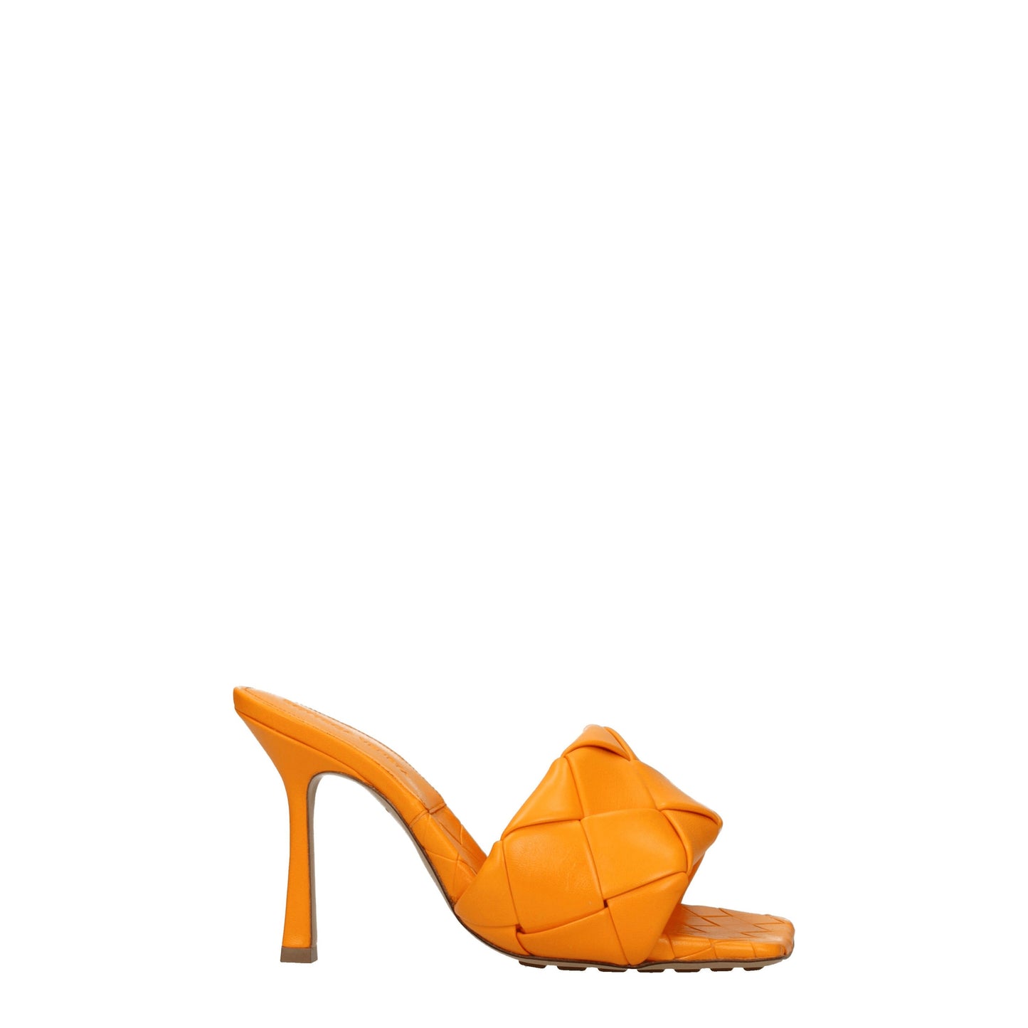 Bottega Veneta Women's Sandals in Leather Orange/Mandarin