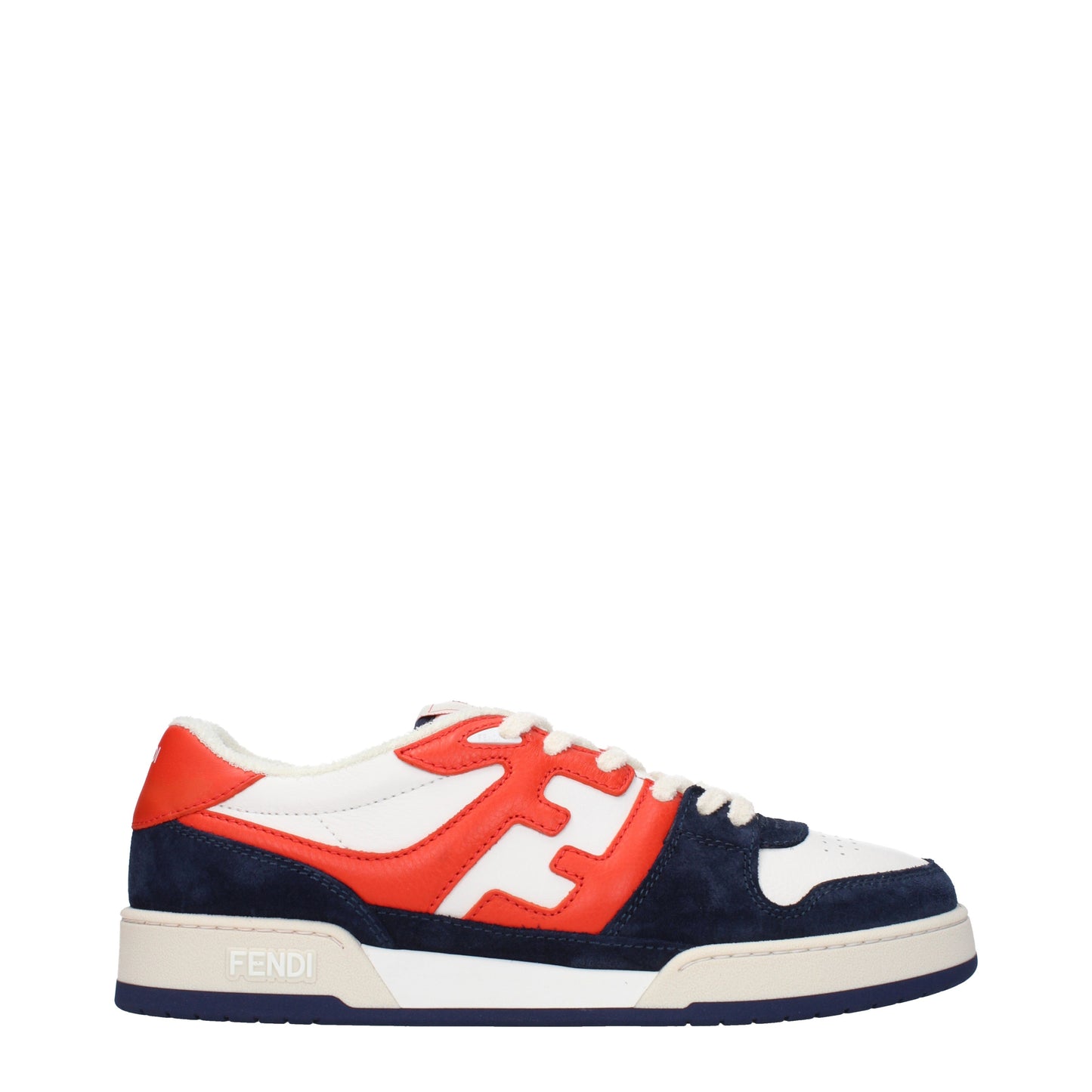 Fendi Men's Sneakers in Suede Blue/Red