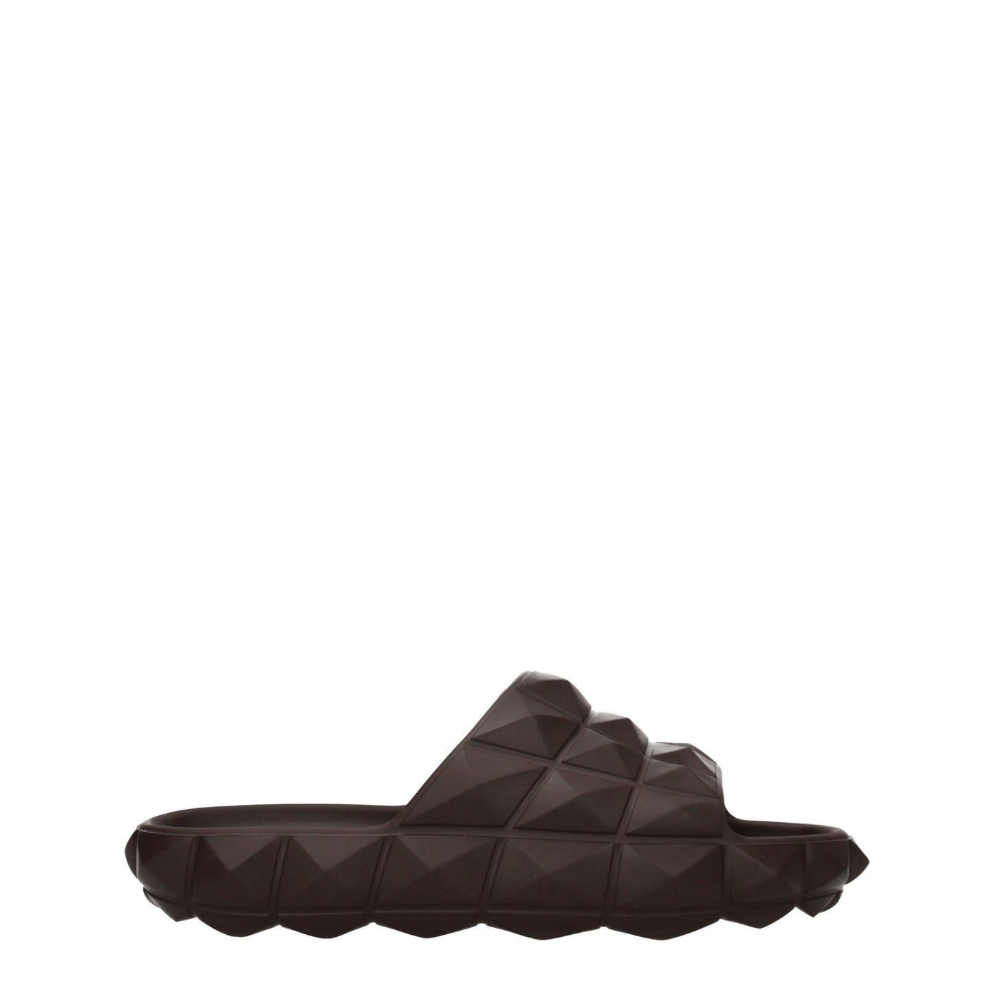 Valentino Garavani Sandals & Slippers Men Rubber Brown/Dark Chocolate