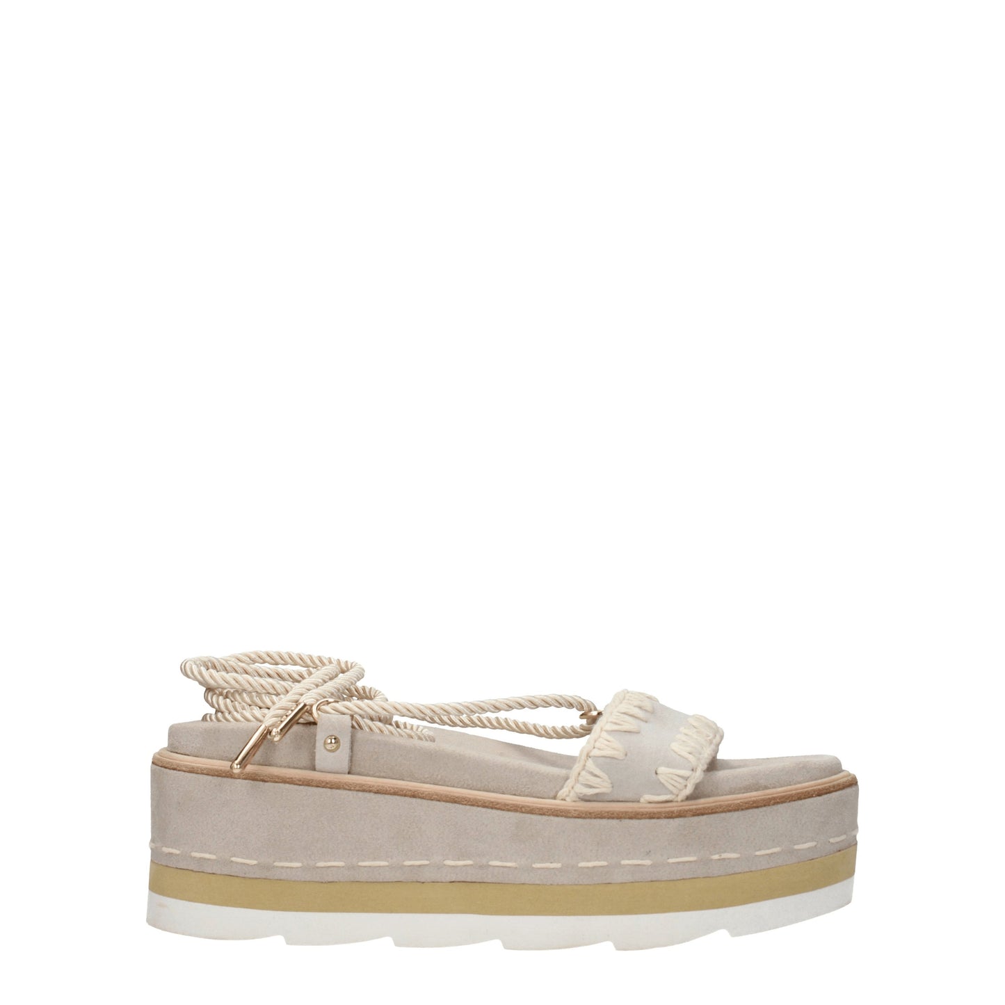 Mou Women's Sandals in Suede Beige/Light Beige