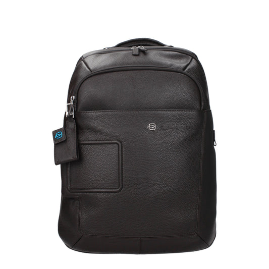 Piquadro Backpacks and Bumbags Men Leather Brown/Dark Brown