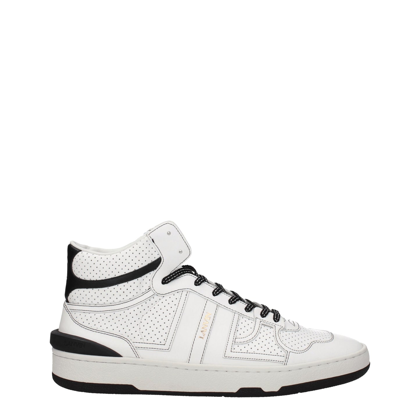 Lanvin Men's Sneakers in Leather White/Black