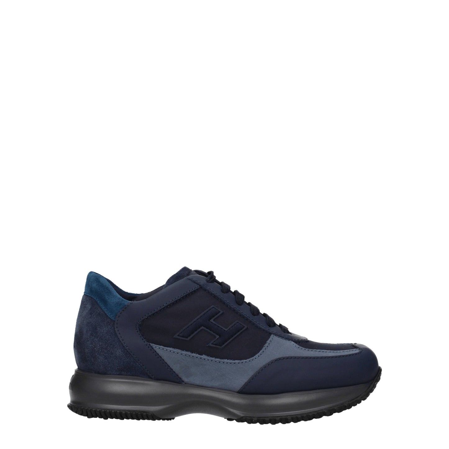 Hogan Men's Sneakers in Leather Blue/Blue Navy