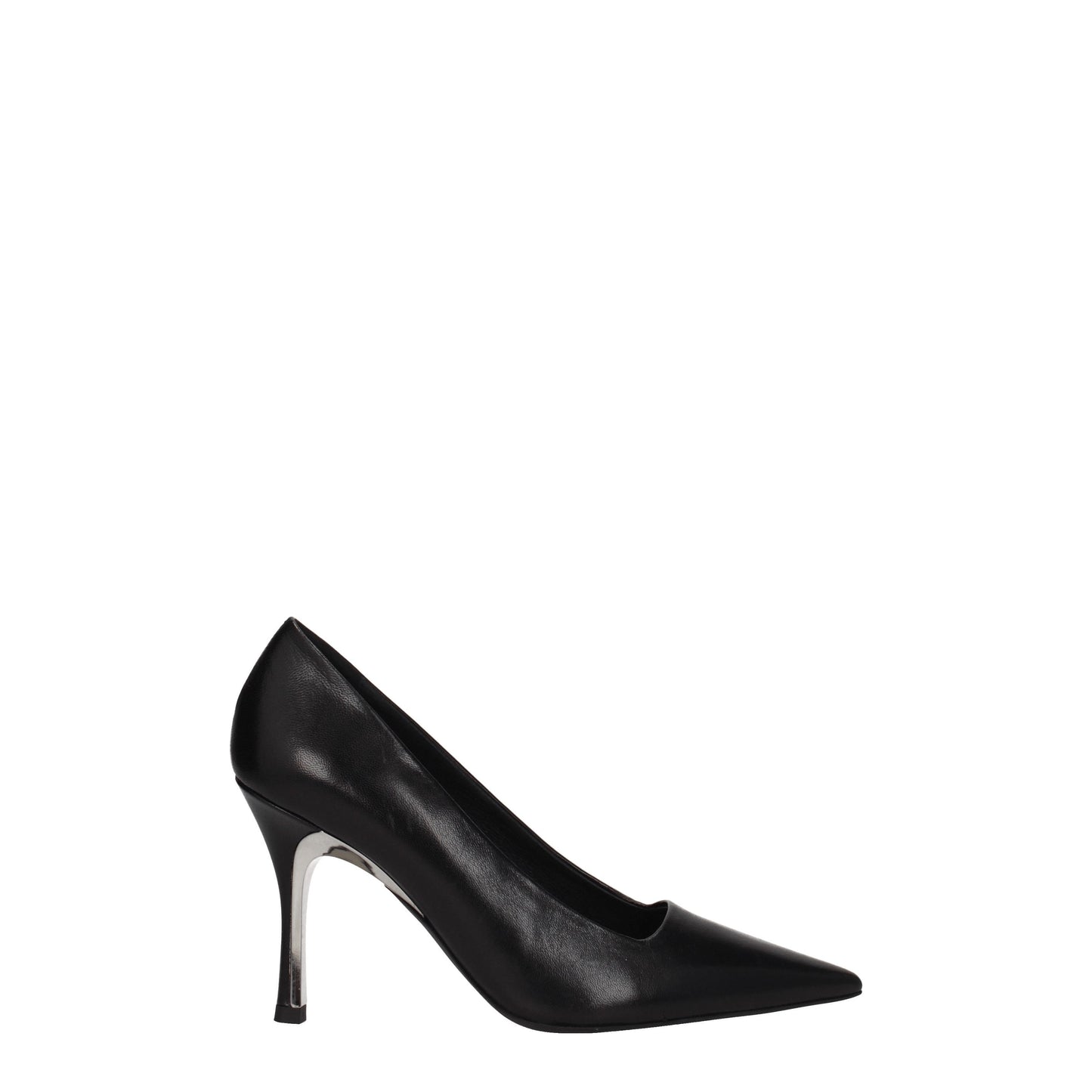 Furla Women's Pumps in Leather Black/Silver