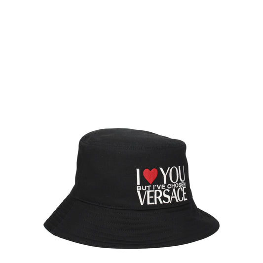 Versace Hats Women Cotton Black