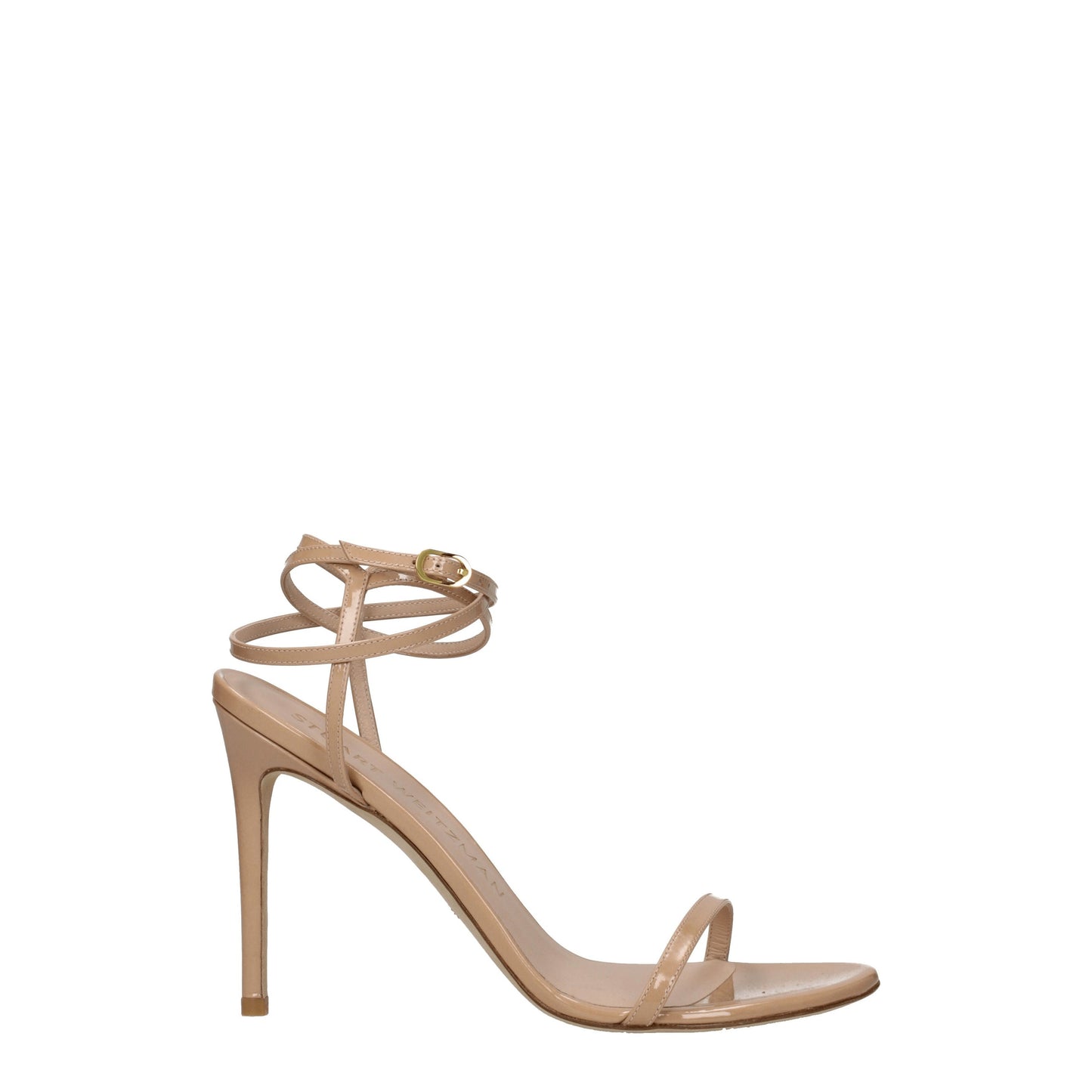 Stuart Weitzman Women's Sandals in Patent Leather Beige