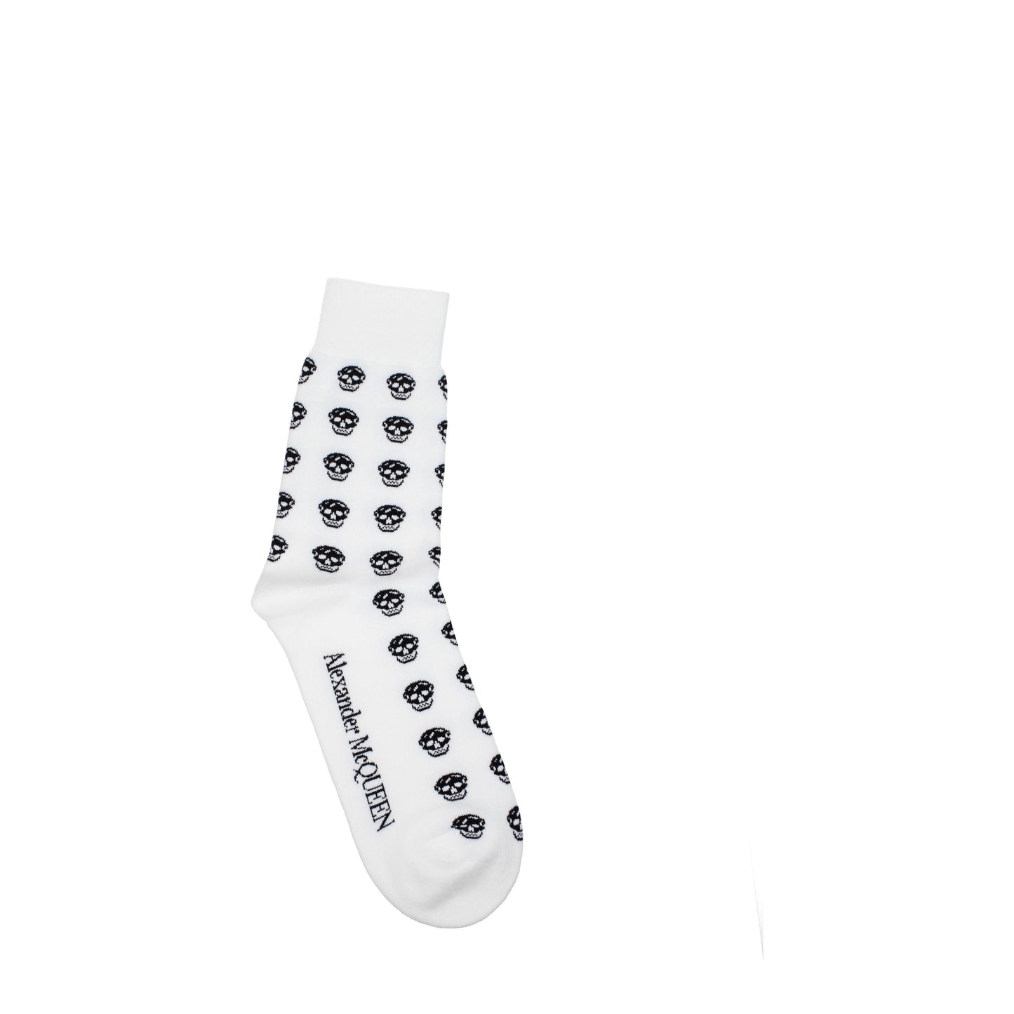 Alexander McQueen Socks Men Cotton White/Black