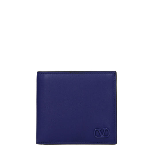 Valentino Garavani Wallets Men Leather Blue/Cyan