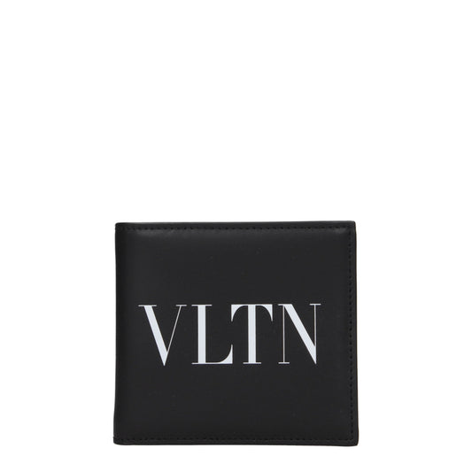 Valentino Garavani Wallets Men Leather Black/White