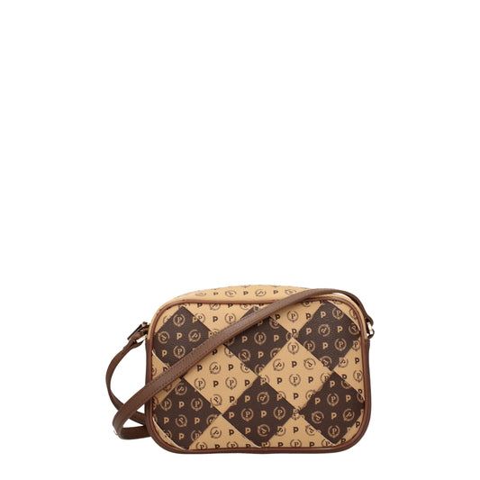 Pollini Crossbody Bags Women PVC Brown/Cream