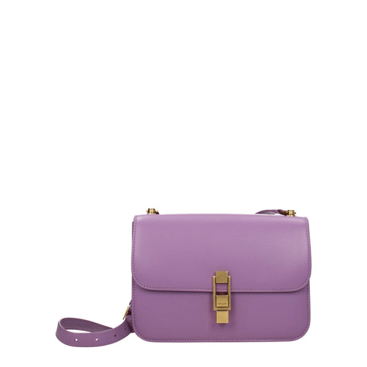 Saint Laurent Crossbody Bags Women Leather Violet/Lilac