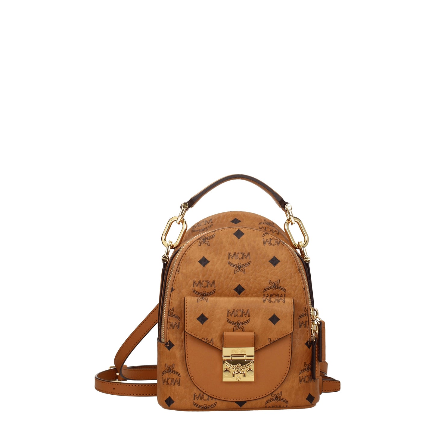 MCM Backpacks and Bumbags Women Leather Brown/Cognac