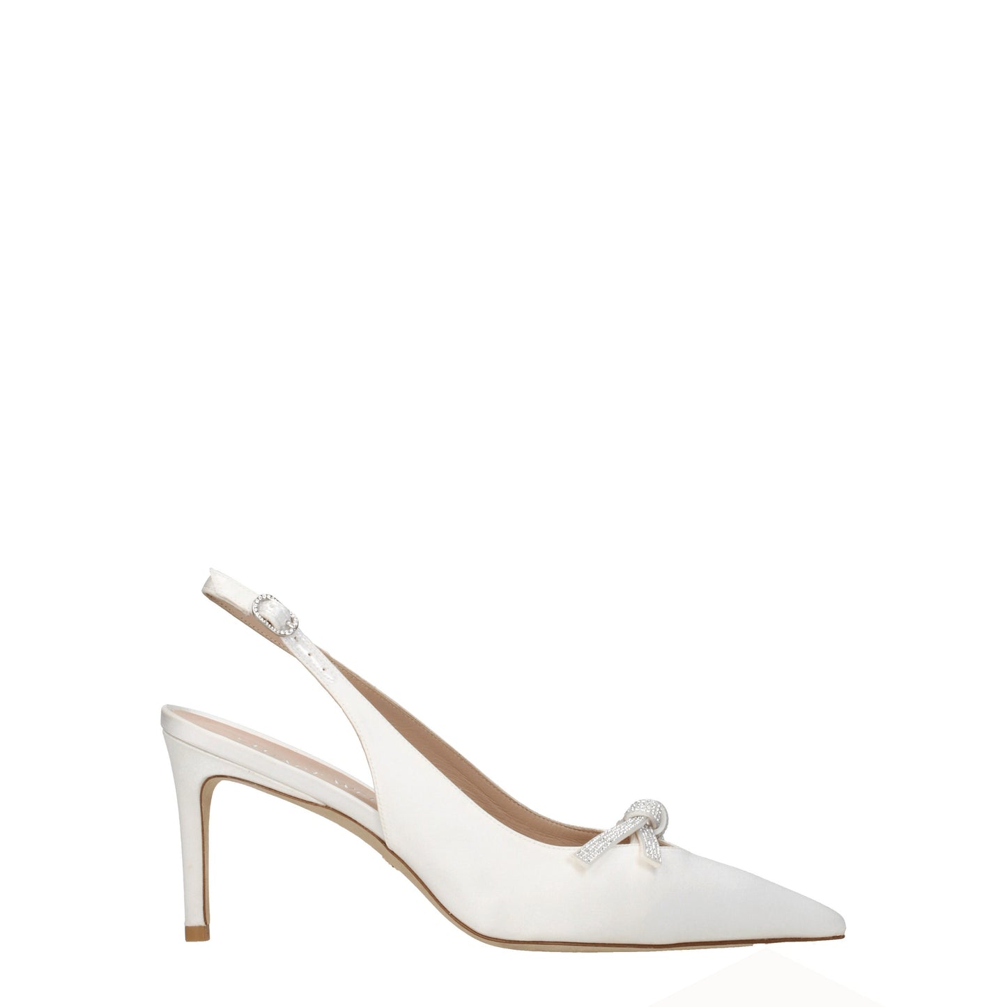 Stuart Weitzman Women's Sandals in Satin White