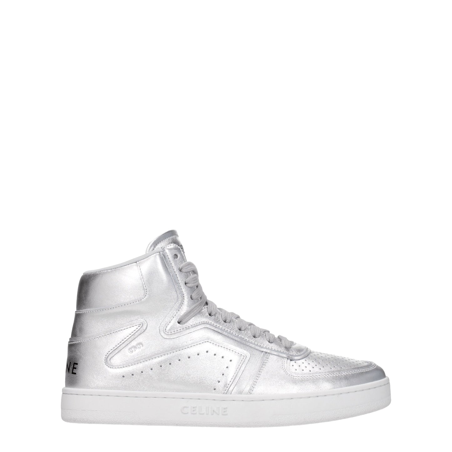 Celine Men's Sneakers in Leather Silver