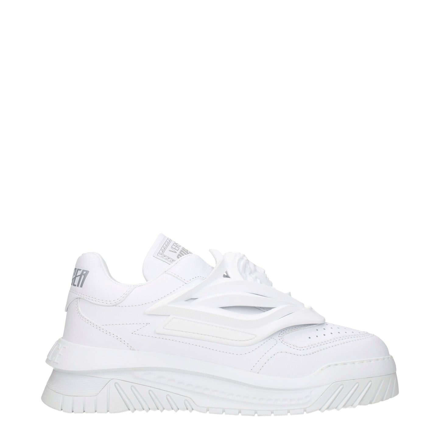 Versace Men's Sneakers in Leather White/Optic White