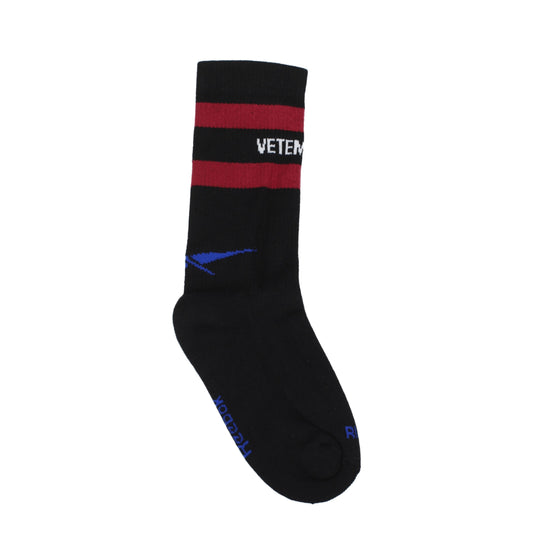 Vetements Design Socks Men Cotton Black/Red