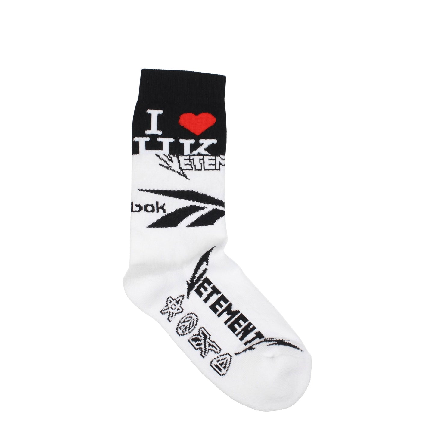 Vetements Design Socks Men Cotton White/Black