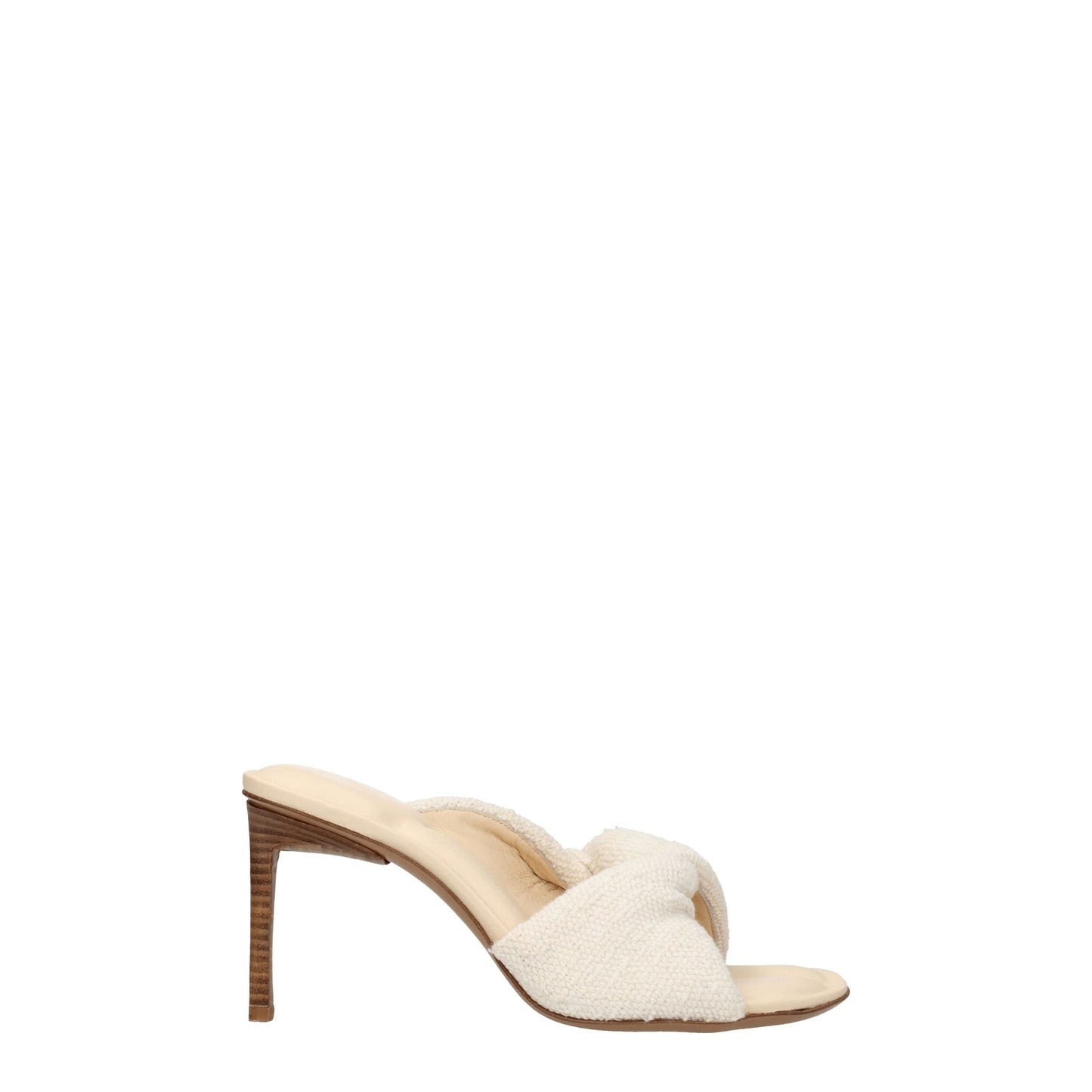 Jacquemus Women's Sandals in Fabric  Beige/Off White