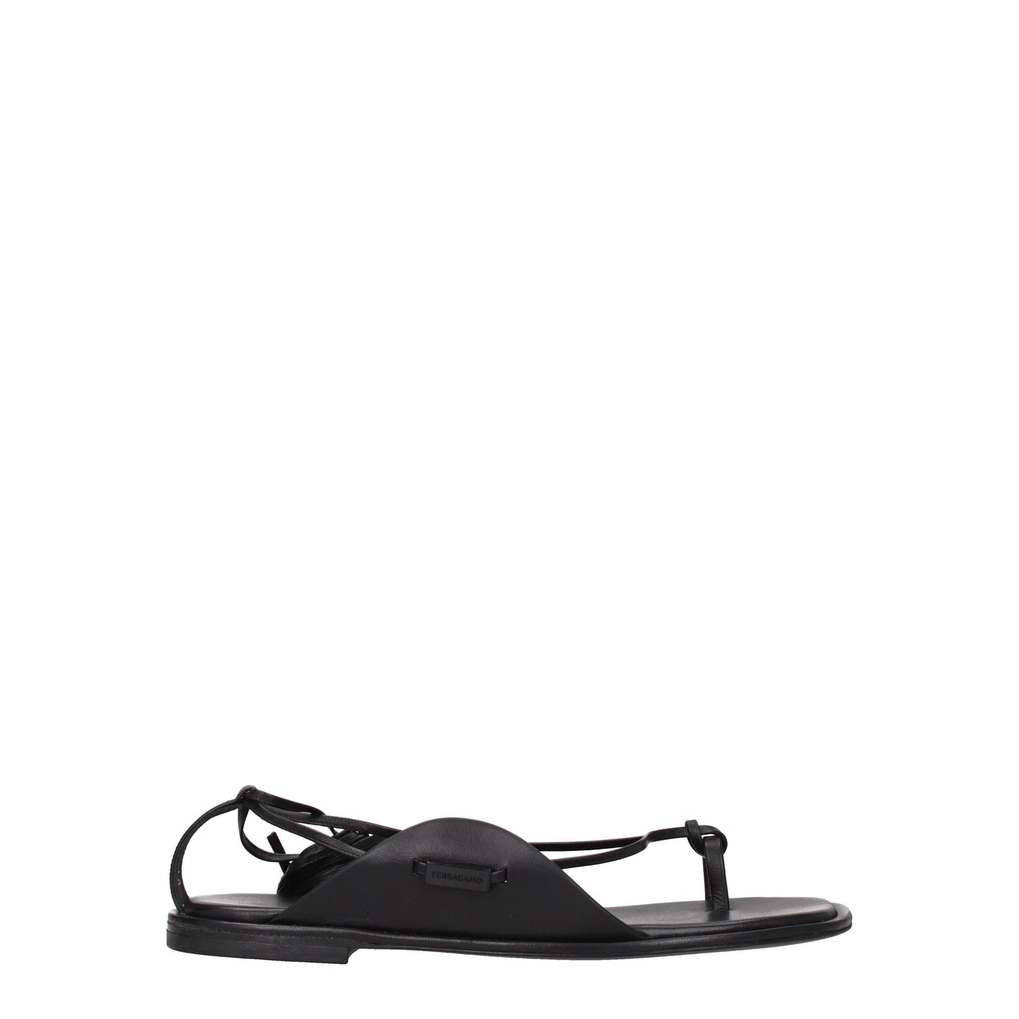 Salvatore Ferragamo Women's Flip Flops in Leather Black